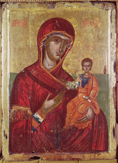 Iconostasio de Podvrh, Montenegro, Virgen y Niño, 1665 de Montenegran School